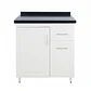 Mueble Mesón Blanco Derecho con Cubierta de Cuarzo 80x52x90 cm (Incluye Armado) - Miniatura 2