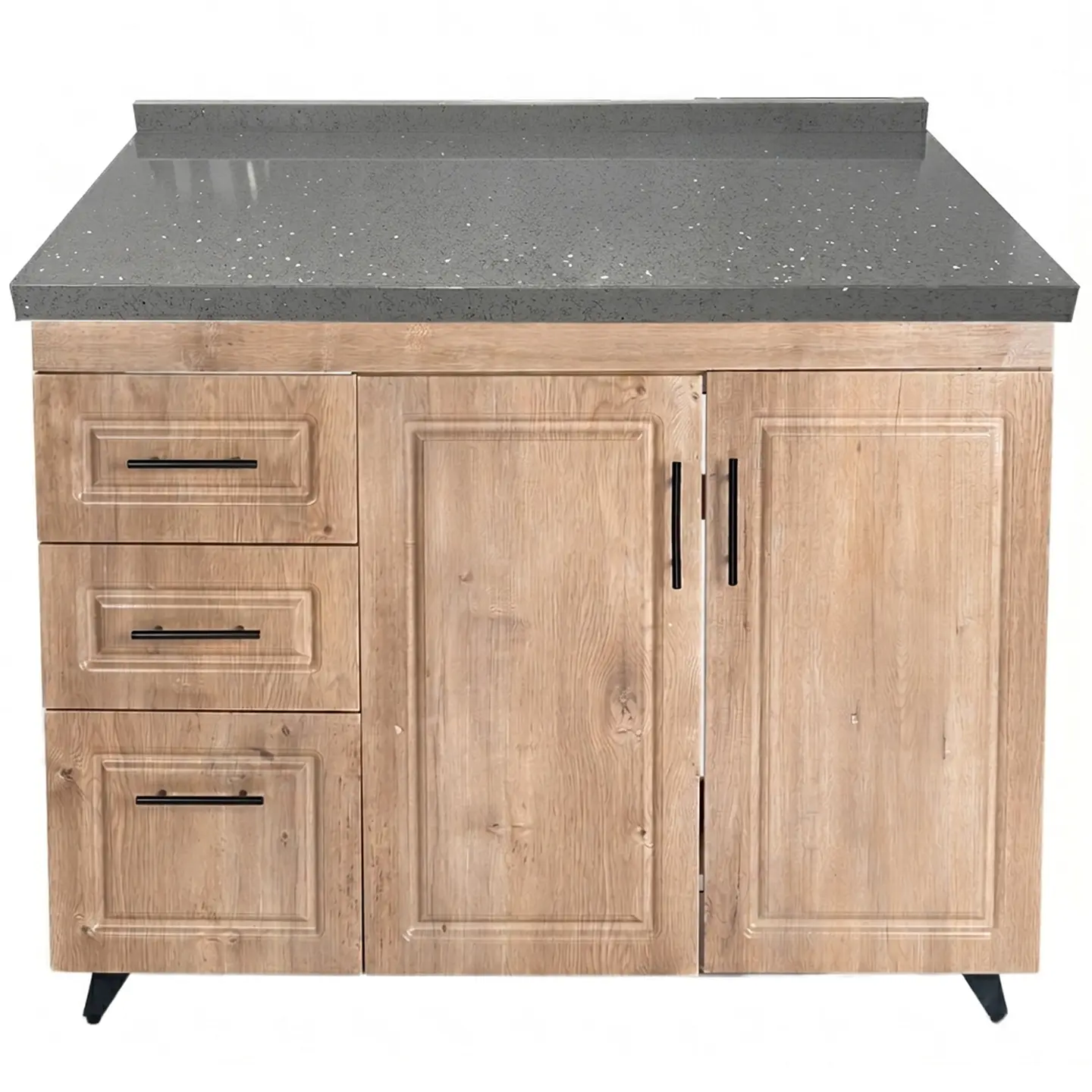 Mueble Mesón Nogal Izquierdo con Cubierta de Cuarzo 100x52x90 cm (Incluye Armado) 3