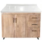 Mueble Mesón Nogal Derecho con Cubierta de Cuarzo 100x52x90 cm (Incluye Armado) - Miniatura 1