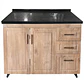 Mueble Mesón Nogal Derecho con Cubierta de Cuarzo 100x52x90 cm (Incluye Armado) - Miniatura 2