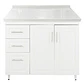 Mueble Mesón Blanco Izquierdo con Cubierta de Cuarzo 100x52x90 cm (Incluye Armado) - Miniatura 1