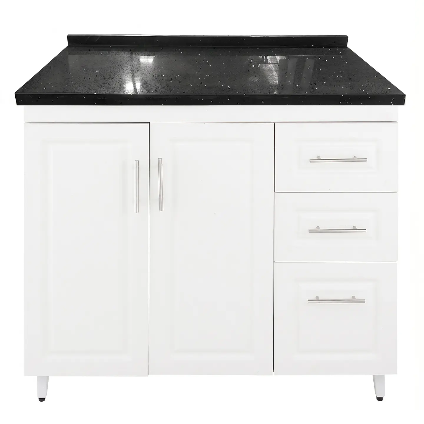 Mueble Mesón Blanco Derecho con Cubierta de Cuarzo 100x52x90 cm (Incluye Armado) 2