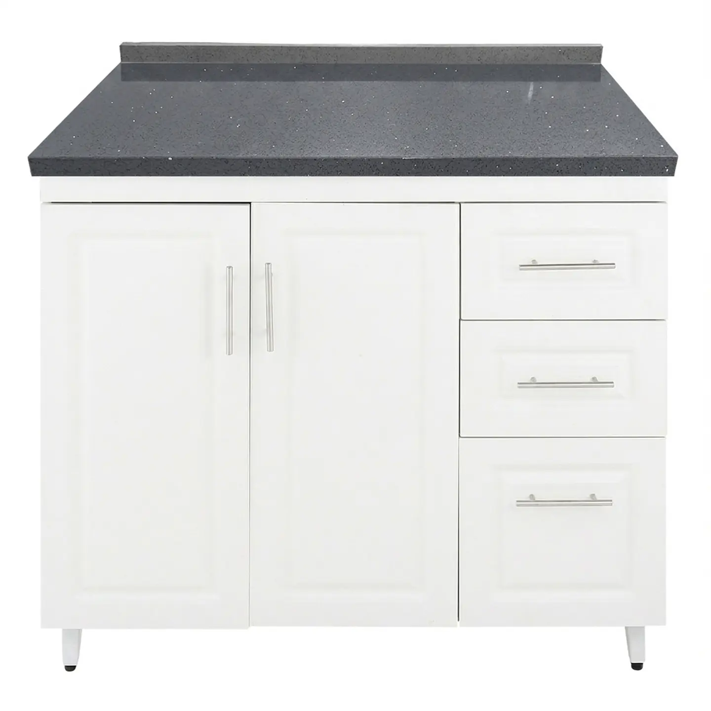 Mueble Mesón Blanco Derecho con Cubierta de Cuarzo 100x52x90 cm (Incluye Armado) 3