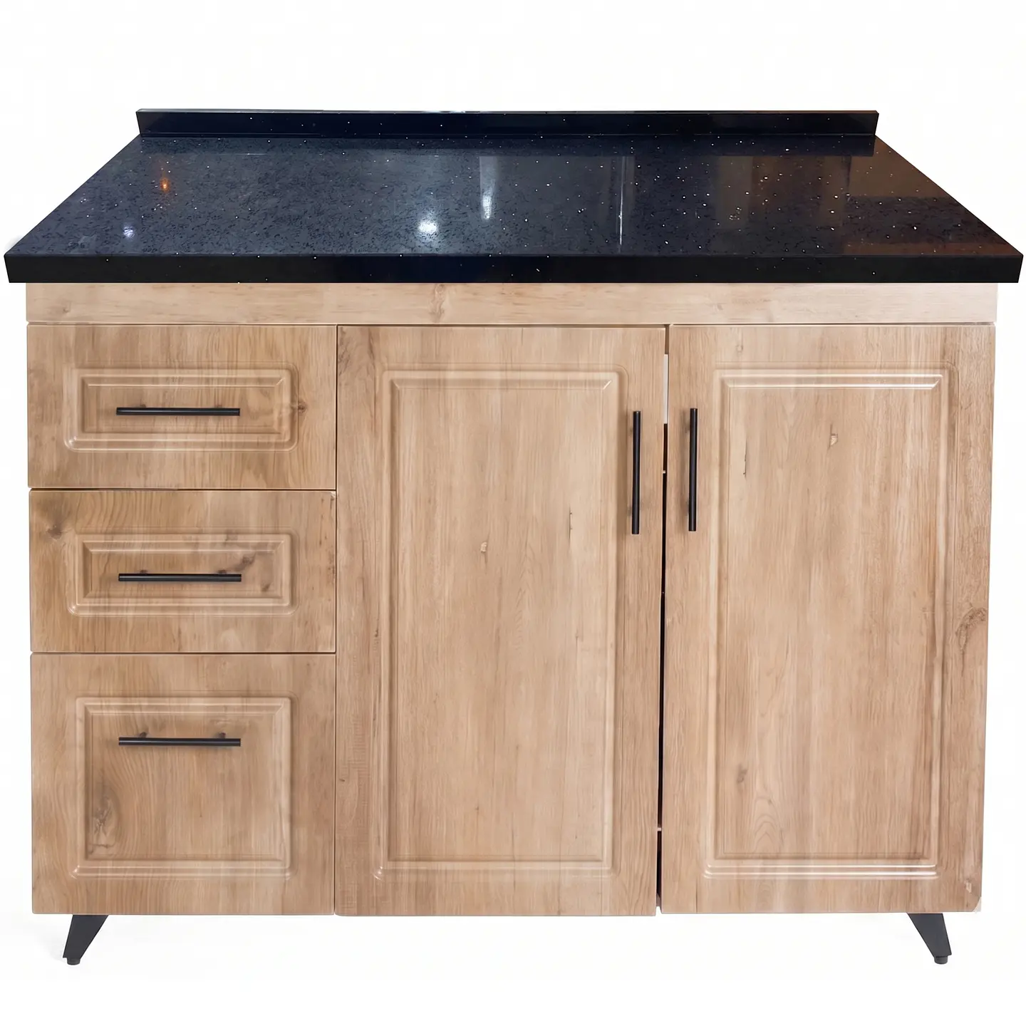 Mueble Mesón Nogal Izquierdo con Cubierta de Cuarzo 120x52x90 cm (Incluye Armado) 2