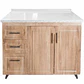Mueble Mesón Nogal Izquierdo con Cubierta de Cuarzo 120x52x90 cm (Incluye Armado) - Miniatura 1