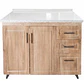 Mueble Mesón Nogal Derecho con Cubierta de Cuarzo 120x52x90 cm (Incluye Armado) - Miniatura 1