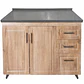 Mueble Mesón Nogal Derecho con Cubierta de Cuarzo 120x52x90 cm (Incluye Armado) - Miniatura 3