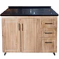 Mueble Mesón Nogal Derecho con Cubierta de Cuarzo 120x52x90 cm (Incluye Armado) - Miniatura 2