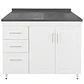 Mueble Mesón Blanco Izquierdo con Cubierta de Cuarzo 120x52x90 cm (Incluye Armado) - Miniatura 3