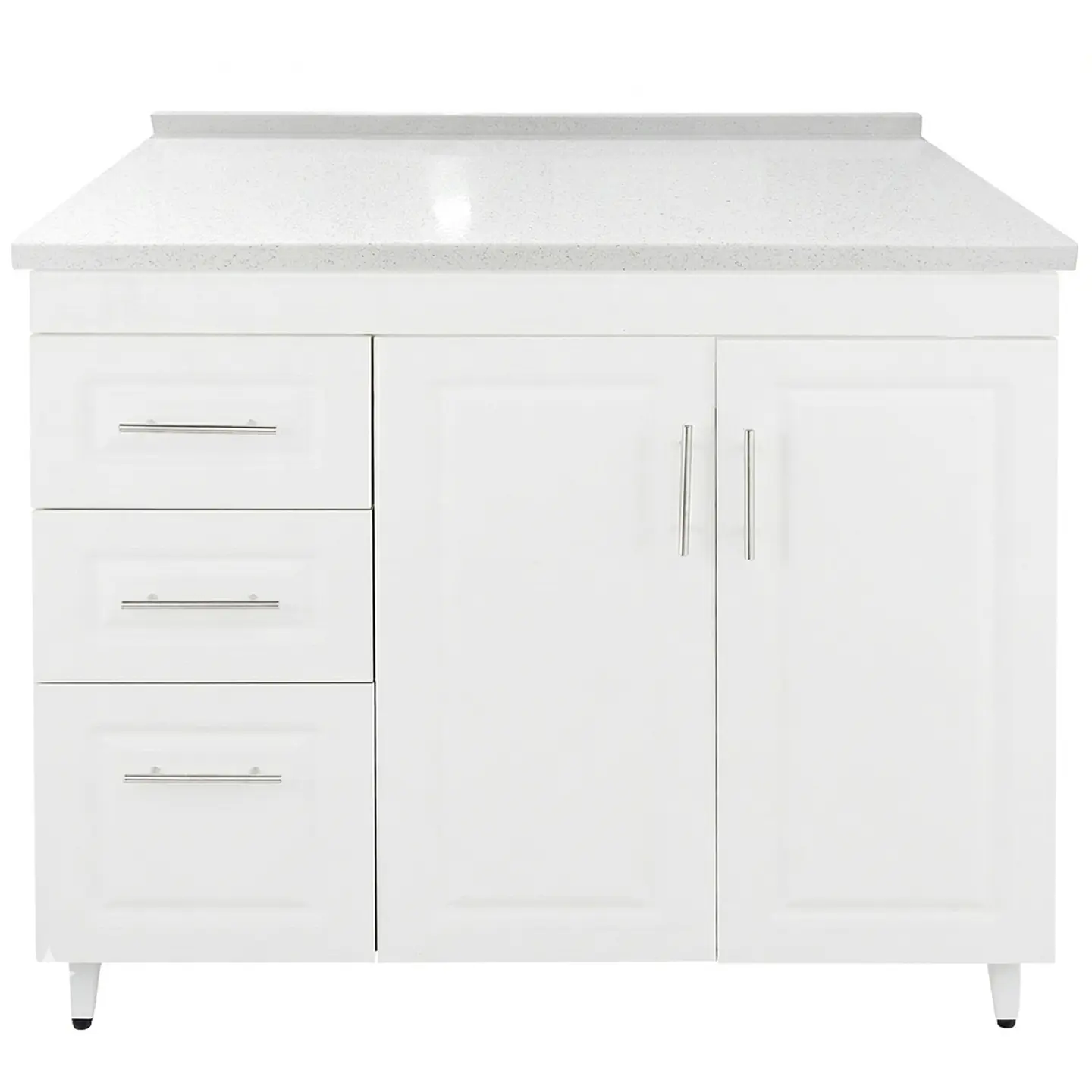 Mueble Mesón Blanco Izquierdo con Cubierta de Cuarzo 120x52x90 cm (Incluye Armado) 1