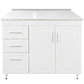 Mueble Mesón Blanco Izquierdo con Cubierta de Cuarzo 120x52x90 cm (Incluye Armado) - Miniatura 1