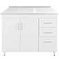 Mueble Mesón Blanco Derecho con Cubierta de Cuarzo 120x52x90 cm (Incluye Armado) - Miniatura 1