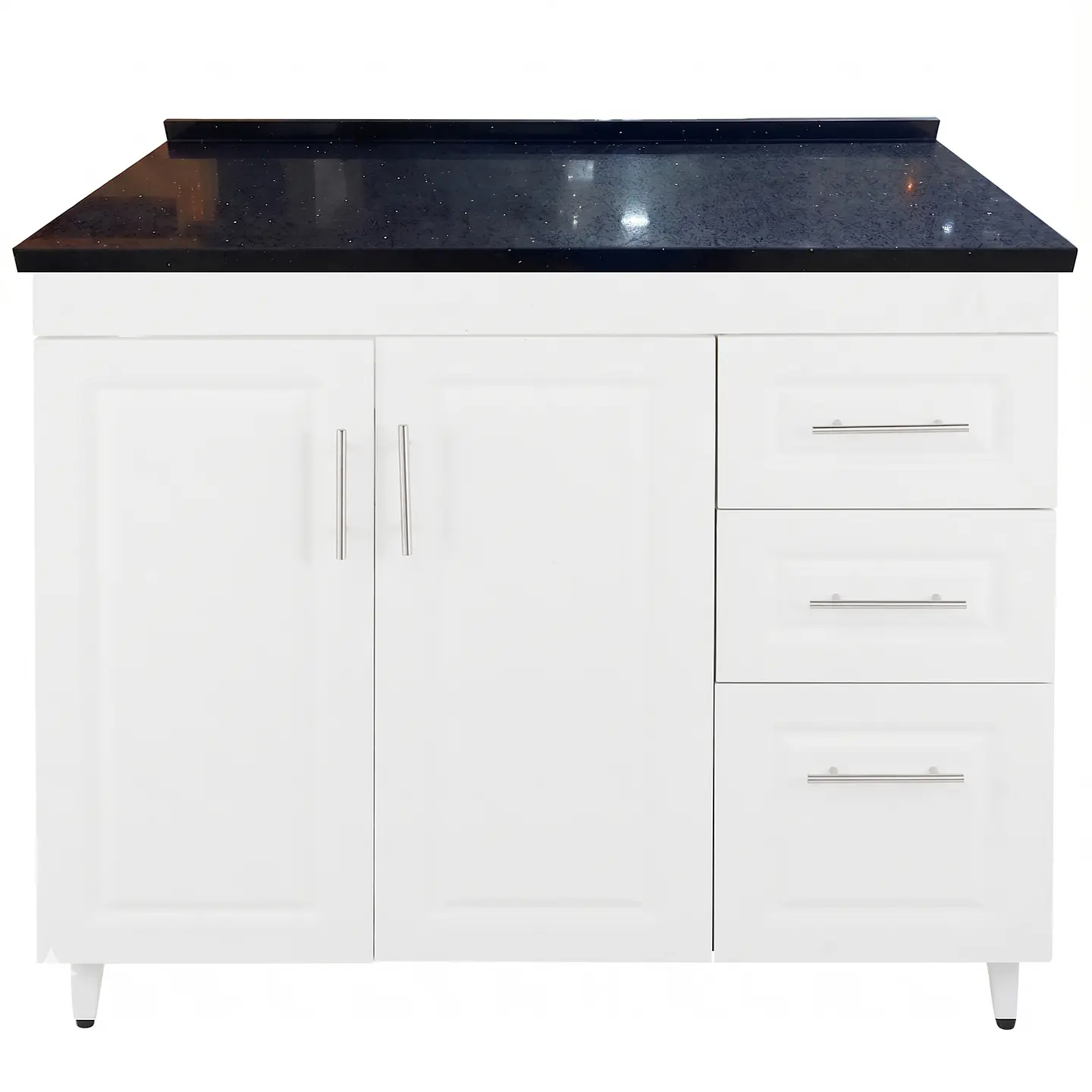 Mueble Mesón Blanco Derecho con Cubierta de Cuarzo 120x52x90 cm (Incluye Armado) 2