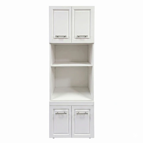 Mueble Integral para Microondas y Horno Blanco 60x60x210 cm (Incluye Armado)