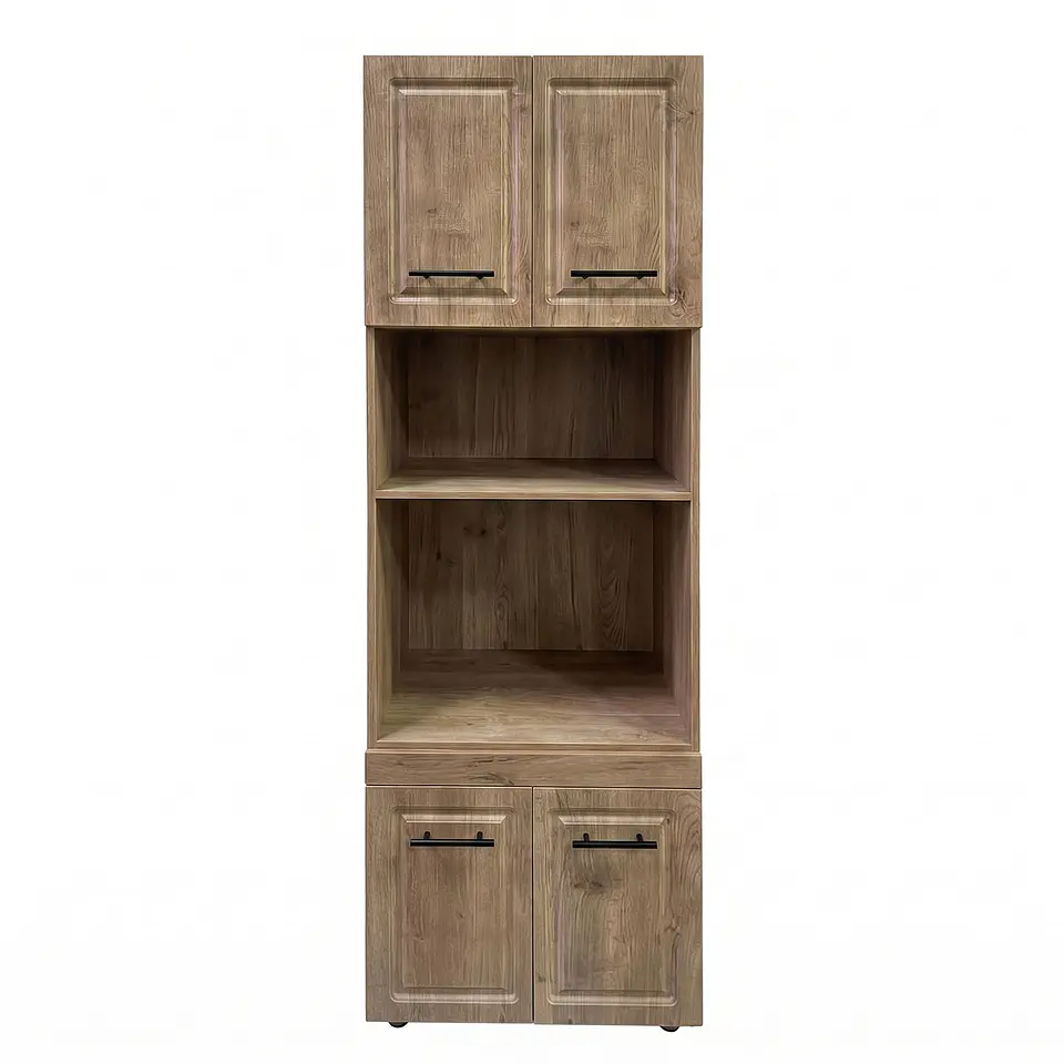 Mueble Integral para Microondas y Horno Nogal 60x60x210 cm (Incluye Armado) 2