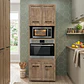 Mueble Integral para Microondas y Horno Nogal 60x60x210 cm (Incluye Armado) - Miniatura 4