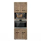 Mueble Integral para Microondas y Horno Nogal 60x60x210 cm (Incluye Armado) - Miniatura 1