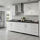 Mueble Modular Nogal para Cocina Lineal con Cubierta de Cuarzo, Lavaplatos y Encimera- COPIA - Miniatura 6