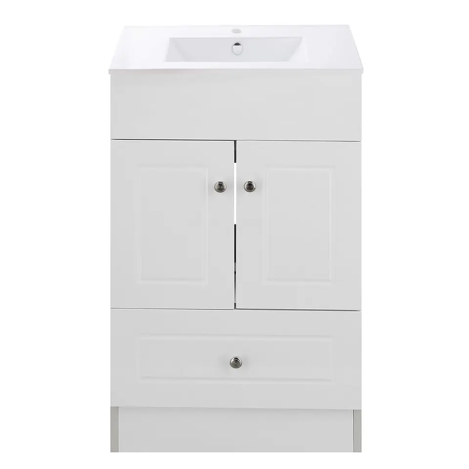 Mueble Vanitorio Habana Blanco con Cubierta de Loza 50x40x80 cm (Incluye Armado) 1