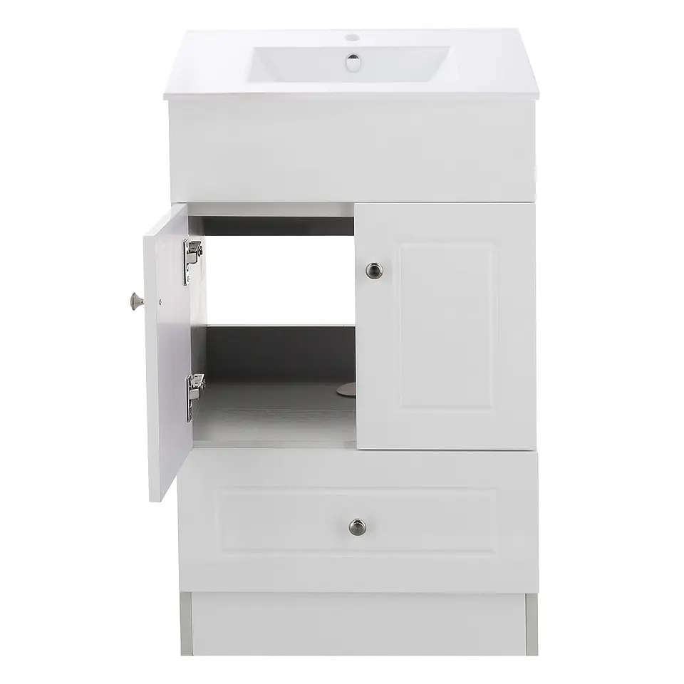Mueble Vanitorio Habana Blanco con Cubierta de Loza 50x40x80 cm (Incluye Armado) 2