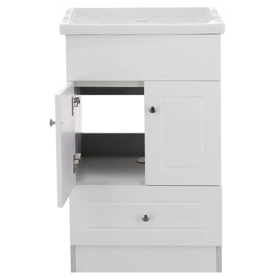 Mueble Vanitorio Habana Blanco con Cubierta de Loza 50x40x80 cm (Incluye Armado) 4