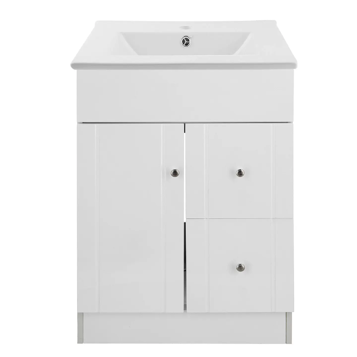 Mueble Vanitorio Habana Blanco con Cubierta de Loza 60x40x80 cm (Incluye Armado) 1