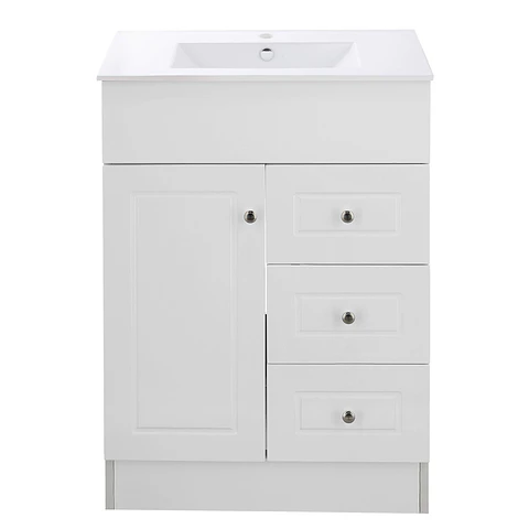 Mueble Vanitorio Habana Blanco con Cubierta de Loza 60x47x80 cm (Incluye Armado)