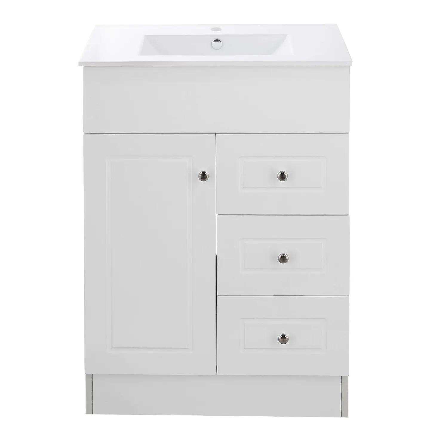 Mueble Vanitorio Habana Blanco con Cubierta de Loza 60x47x80 cm (Incluye Armado) 1