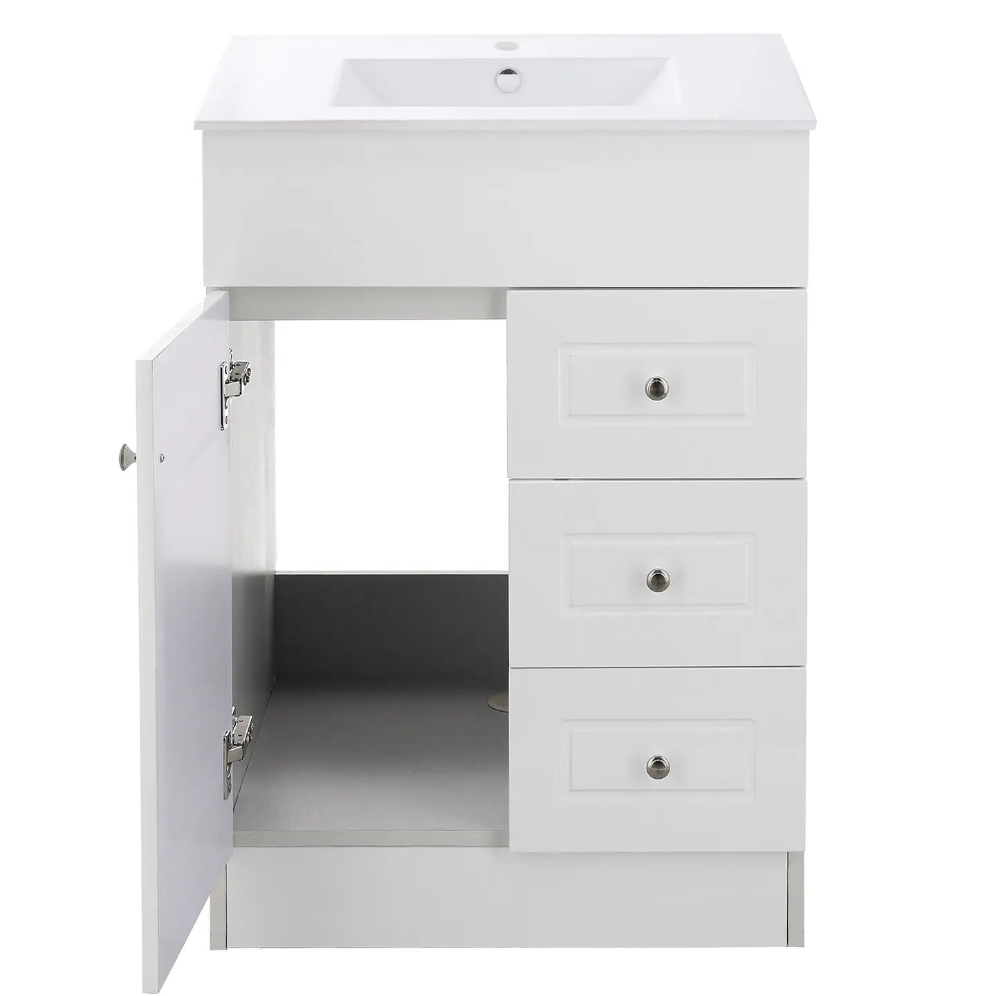 Mueble Vanitorio Habana Blanco con Cubierta de Loza 60x47x80 cm (Incluye Armado) 2