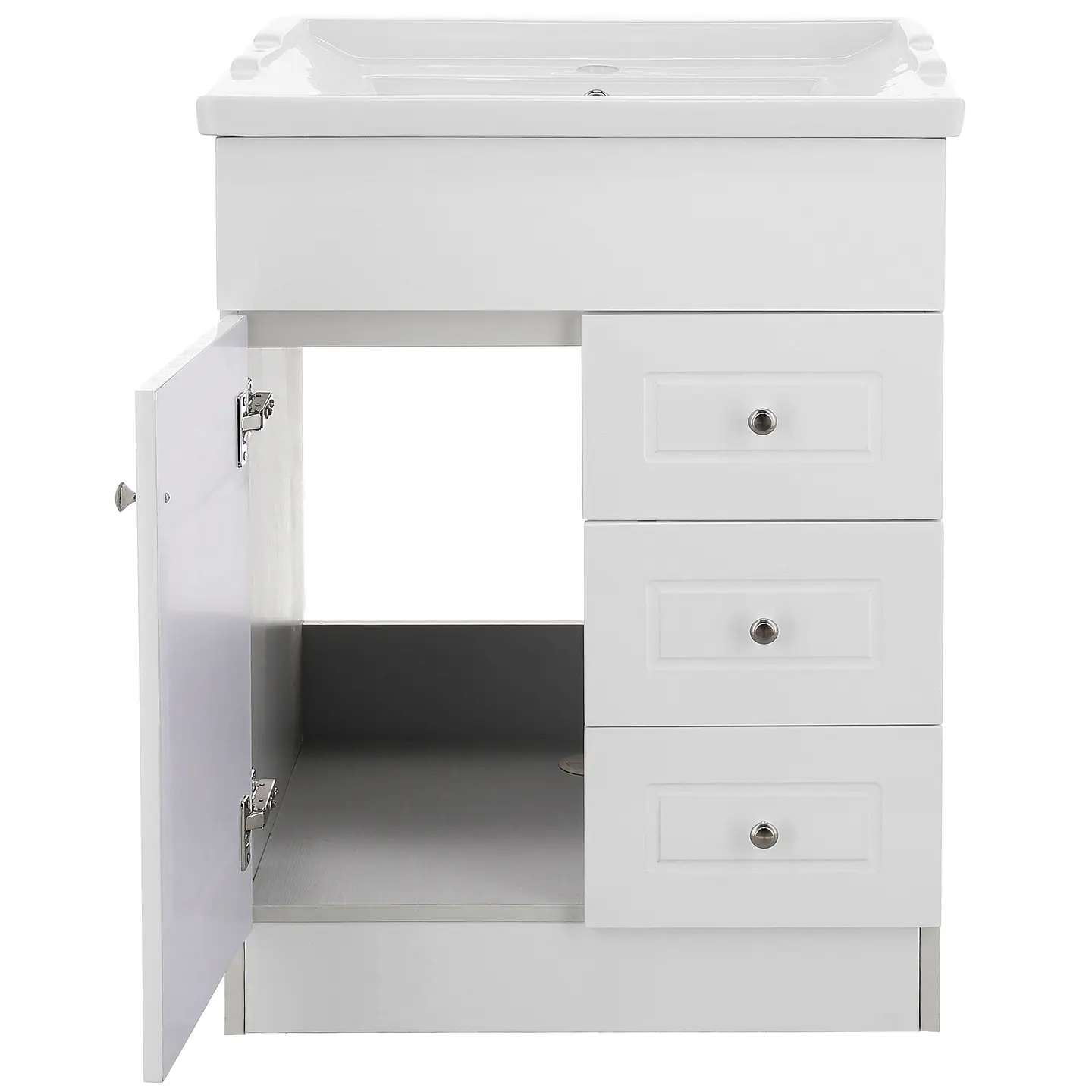 Mueble Vanitorio Habana Blanco con Cubierta de Loza 60x47x80 cm (Incluye Armado) 4