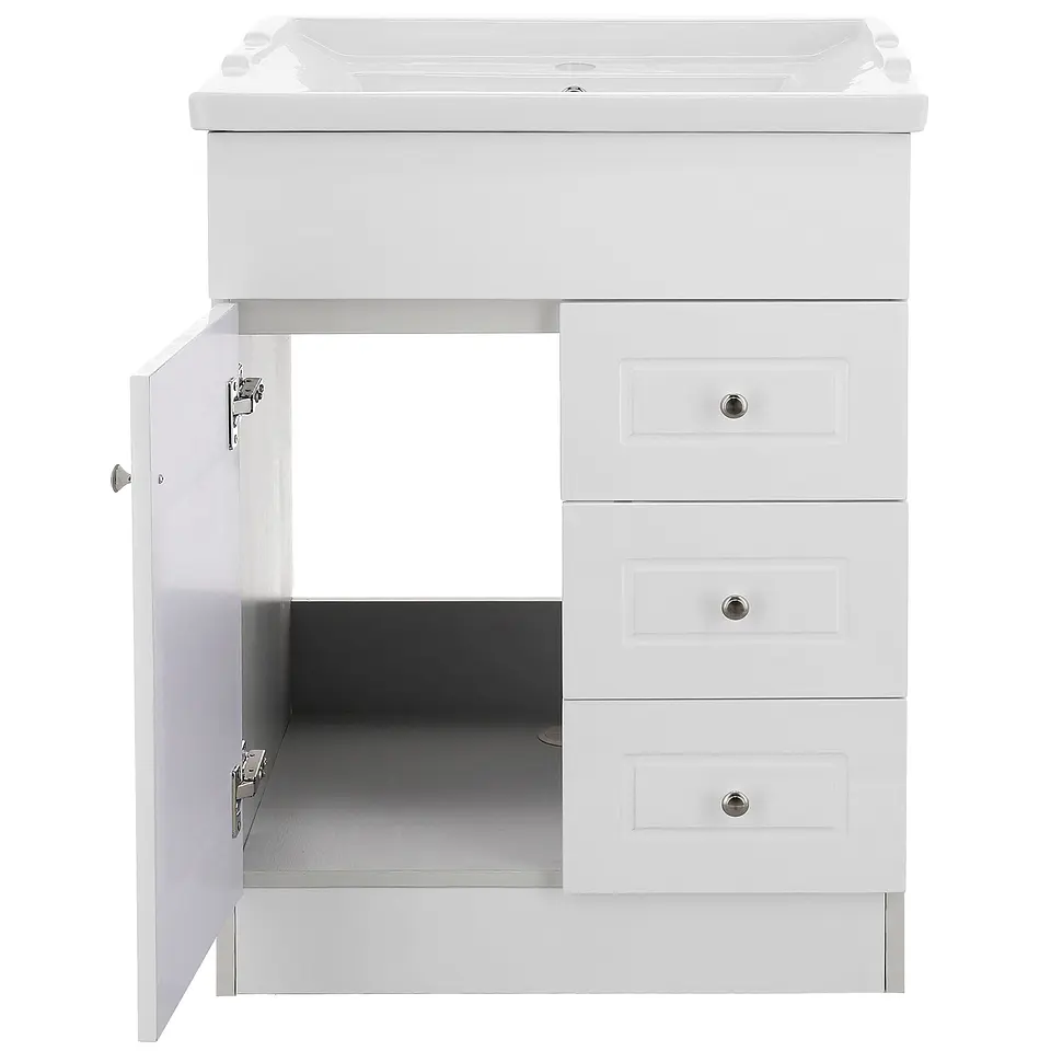 Mueble Vanitorio Habana Blanco con Cubierta de Loza 60x47x80 cm (Incluye Armado) 4