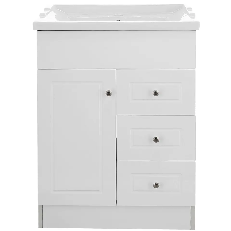 Mueble Vanitorio Habana Blanco con Cubierta de Loza 60x47x80 cm (Incluye Armado) 3