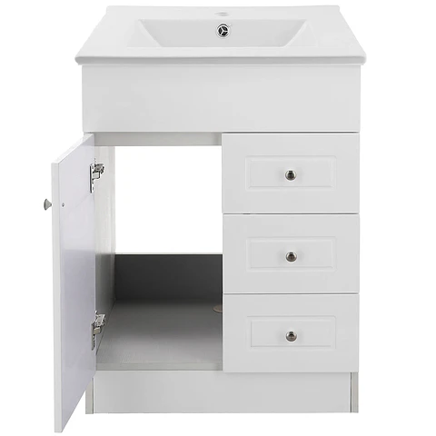 Mueble Vanitorio Habana Blanco con Cubierta de Loza 70x47x80 cm (Incluye Armado)