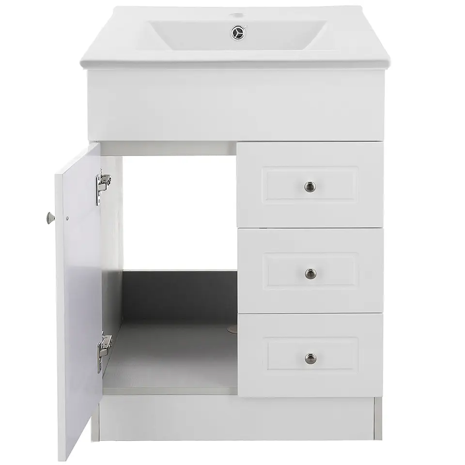 Mueble Vanitorio Habana Blanco con Cubierta de Loza 70x47x80 cm (Incluye Armado) 2