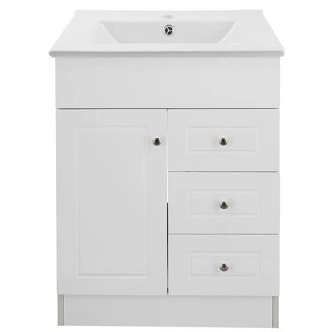 Mueble Vanitorio Habana Blanco con Cubierta de Loza 70x47x80 cm (Incluye Armado)