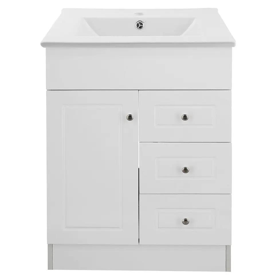 Mueble Vanitorio Habana Blanco con Cubierta de Loza 70x47x80 cm (Incluye Armado) 1