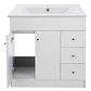 Mueble Vanitorio Habana Blanco con Cubierta de Loza 80x47x80 cm (Incluye Armado) - Miniatura 2