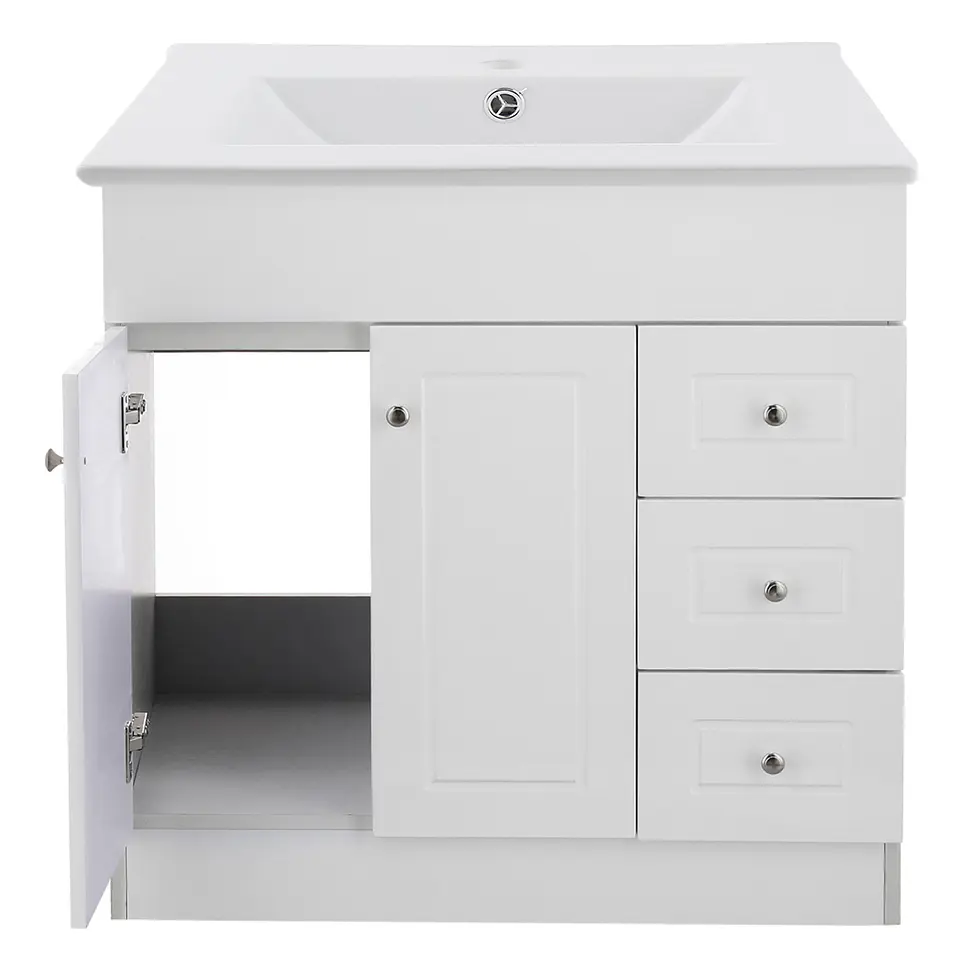 Mueble Vanitorio Habana Blanco con Cubierta de Loza 80x47x80 cm (Incluye Armado) 2