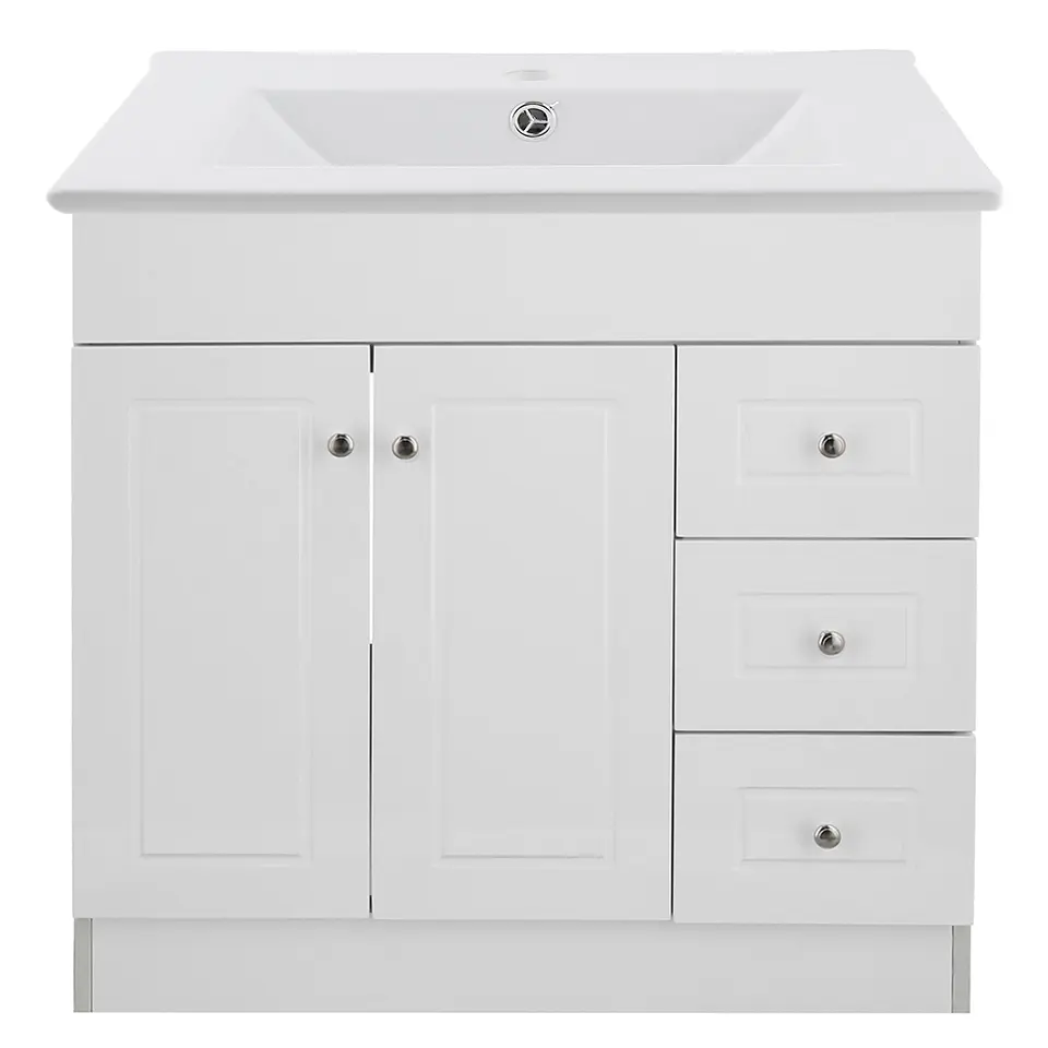 Mueble Vanitorio Habana Blanco con Cubierta de Loza 80x47x80 cm (Incluye Armado) 1