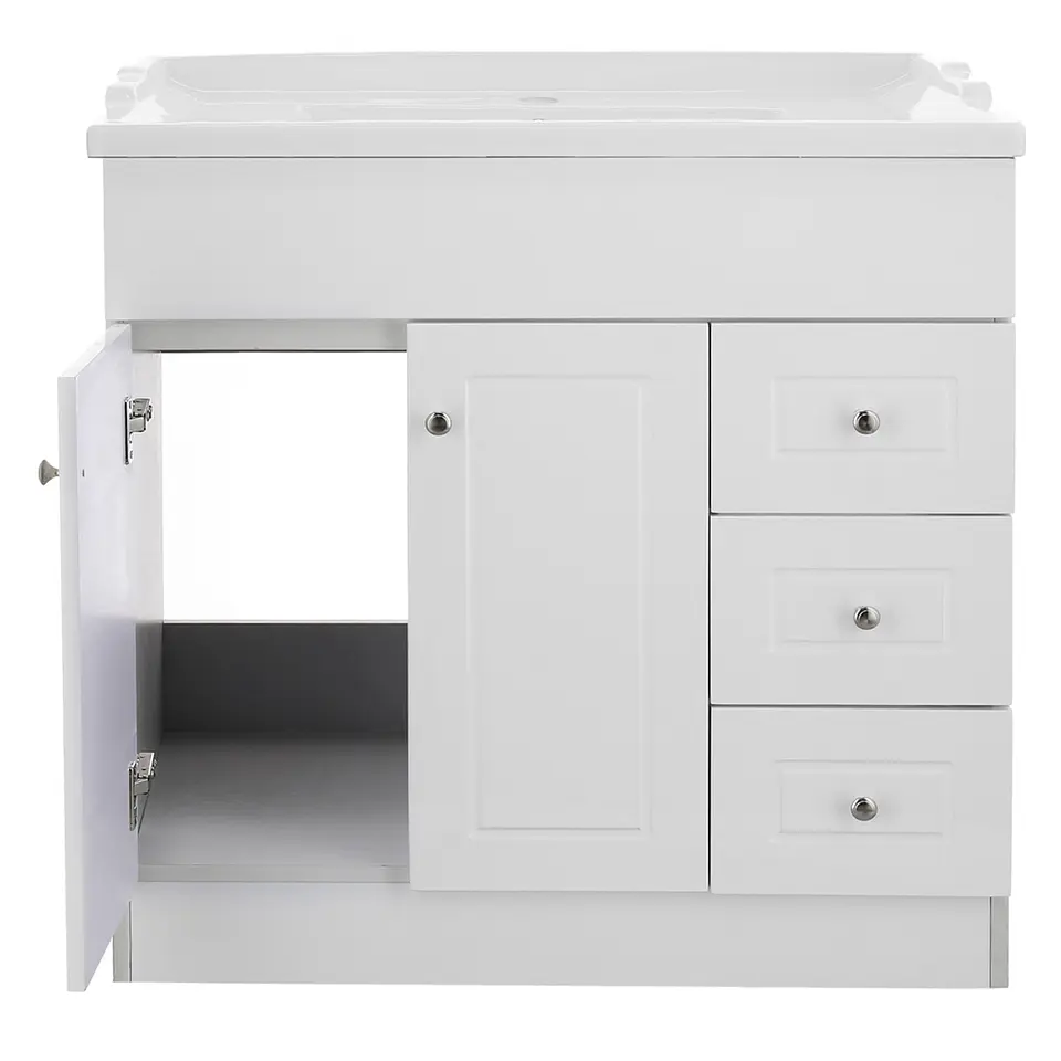 Mueble Vanitorio Habana Blanco con Cubierta de Loza 80x47x80 cm (Incluye Armado) 4
