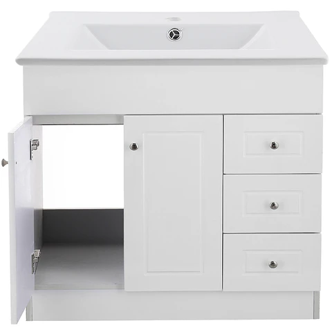 Mueble Vanitorio Habana Blanco con Cubierta de Loza 100x47x80 cm (Incluye Armado)