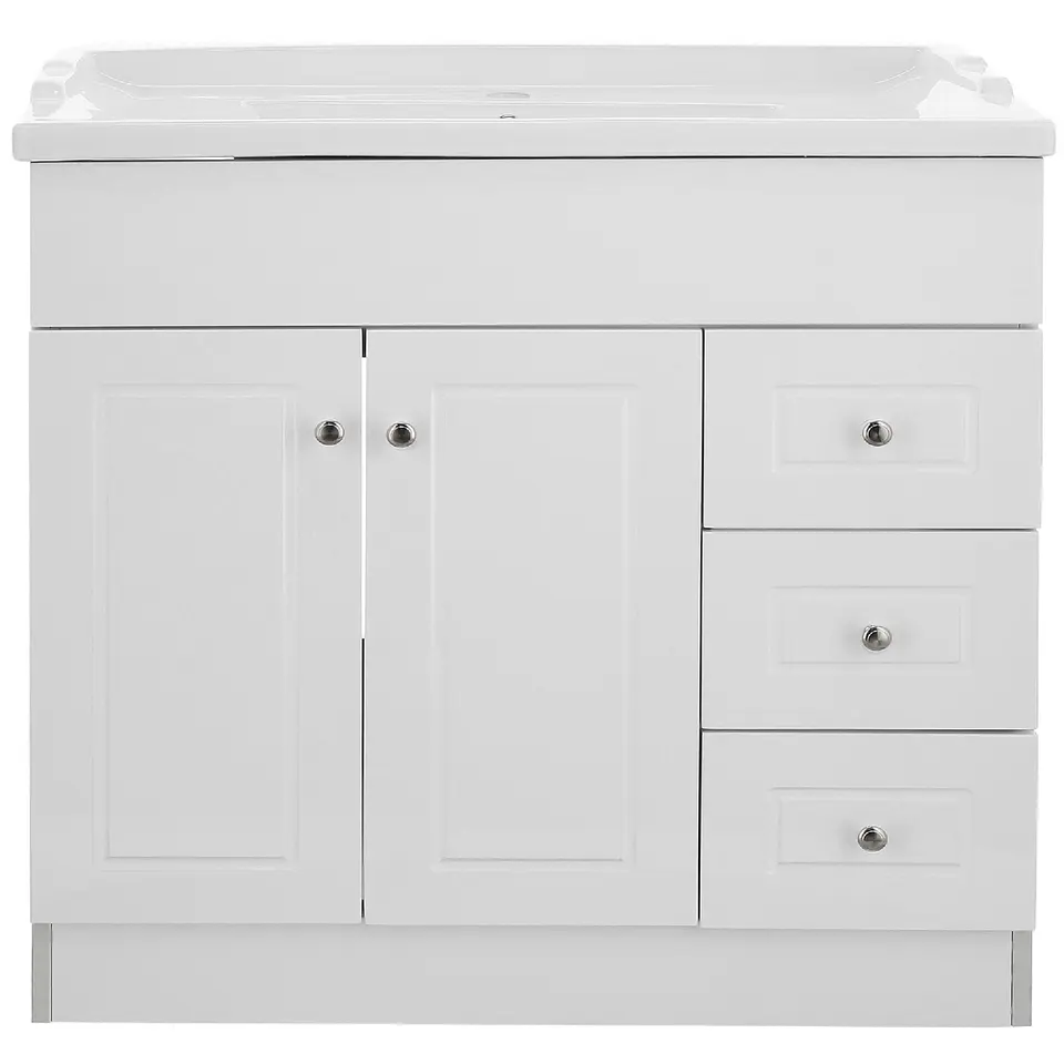 Mueble Vanitorio Habana Blanco con Cubierta de Loza 100x47x80 cm (Incluye Armado) 3