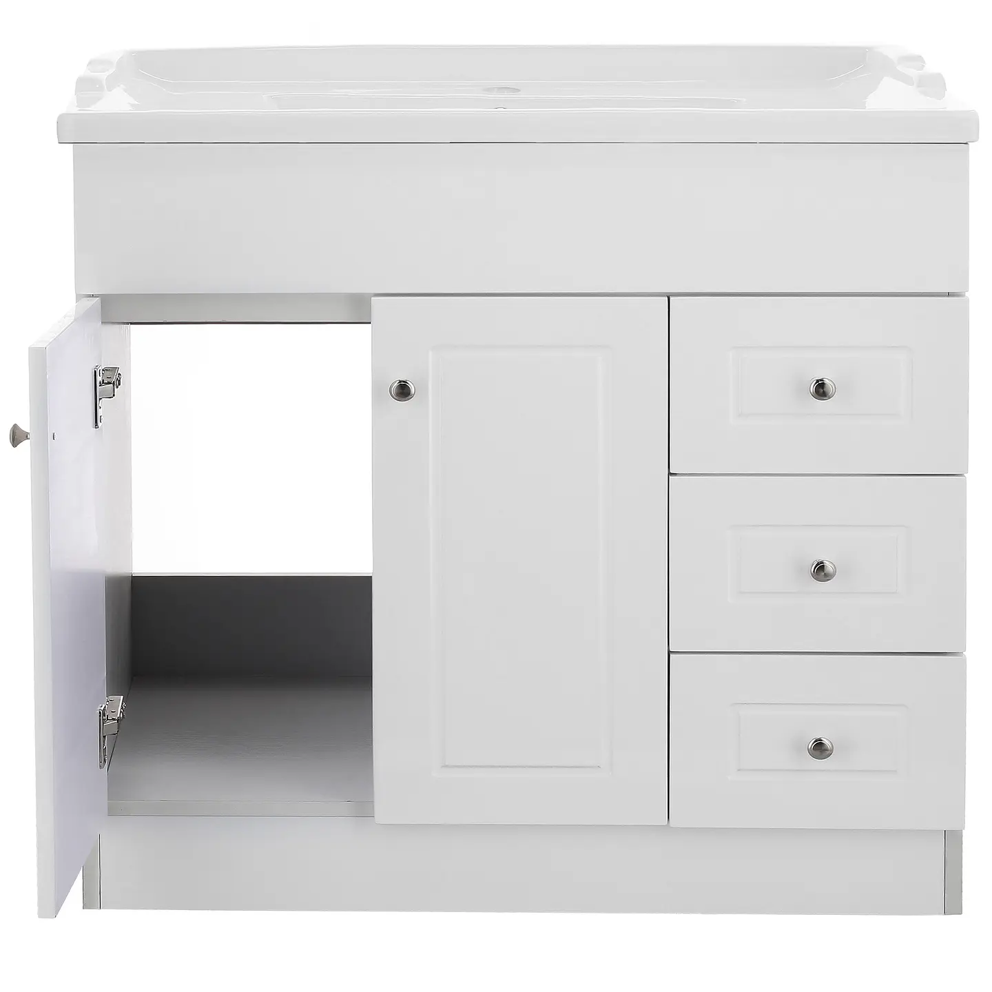 Mueble Vanitorio Habana Blanco con Cubierta de Loza 100x47x80 cm (Incluye Armado) 4