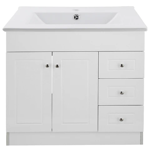 Mueble Vanitorio Habana Blanco con Cubierta de Loza 100x47x80 cm (Incluye Armado)
