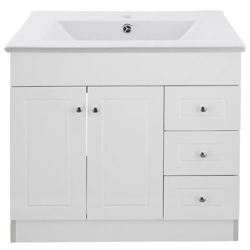 Mueble Vanitorio Habana Blanco con Cubierta de Loza 100x47x80 cm (Incluye Armado) 1