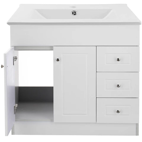 Mueble Vanitorio Habana Blanco con Cubierta de Loza 120x47x80 cm (Incluye Armado)