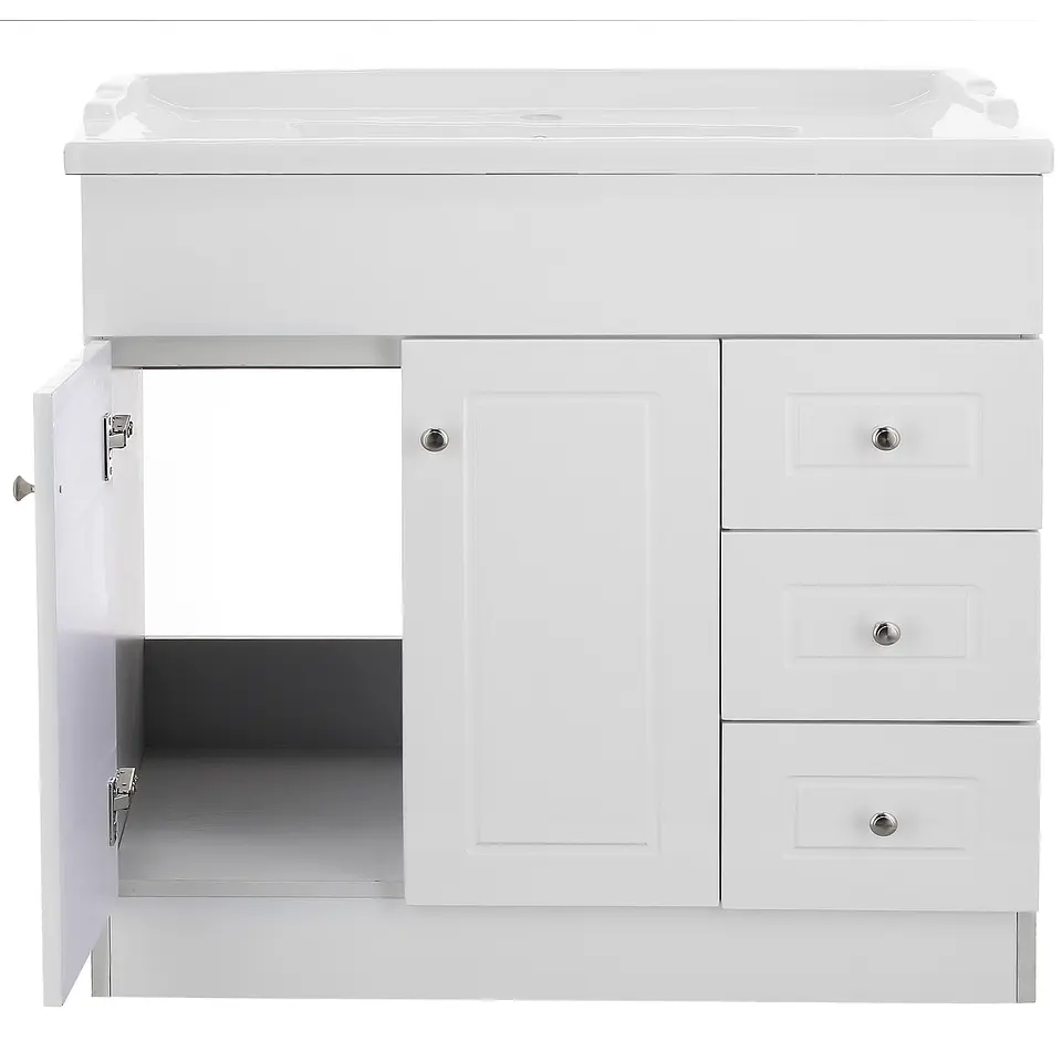 Mueble Vanitorio Habana Blanco con Cubierta de Loza 120x47x80 cm (Incluye Armado) 4