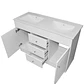 Mueble Vanitorio Habana Blanco con Cubierta de Loza Doble 120x47x80 cm (Incluye Armado) - Miniatura 3