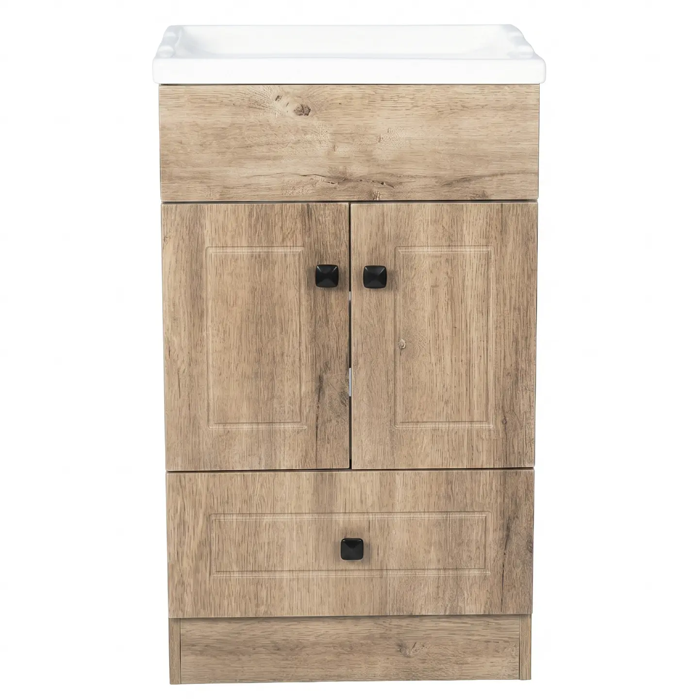 Mueble Vanitorio Habana Nogal con Cubierta de Loza 50x40x80 cm (Incluye Armado) 3