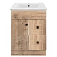 Mueble Vanitorio Habana Nogal con Cubierta de Loza 60x40x80 cm (Incluye Armado) - Miniatura 1